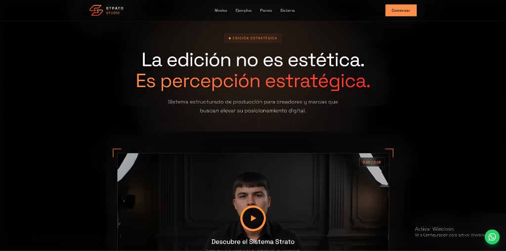 Captura del proyecto STRATO STUDIO